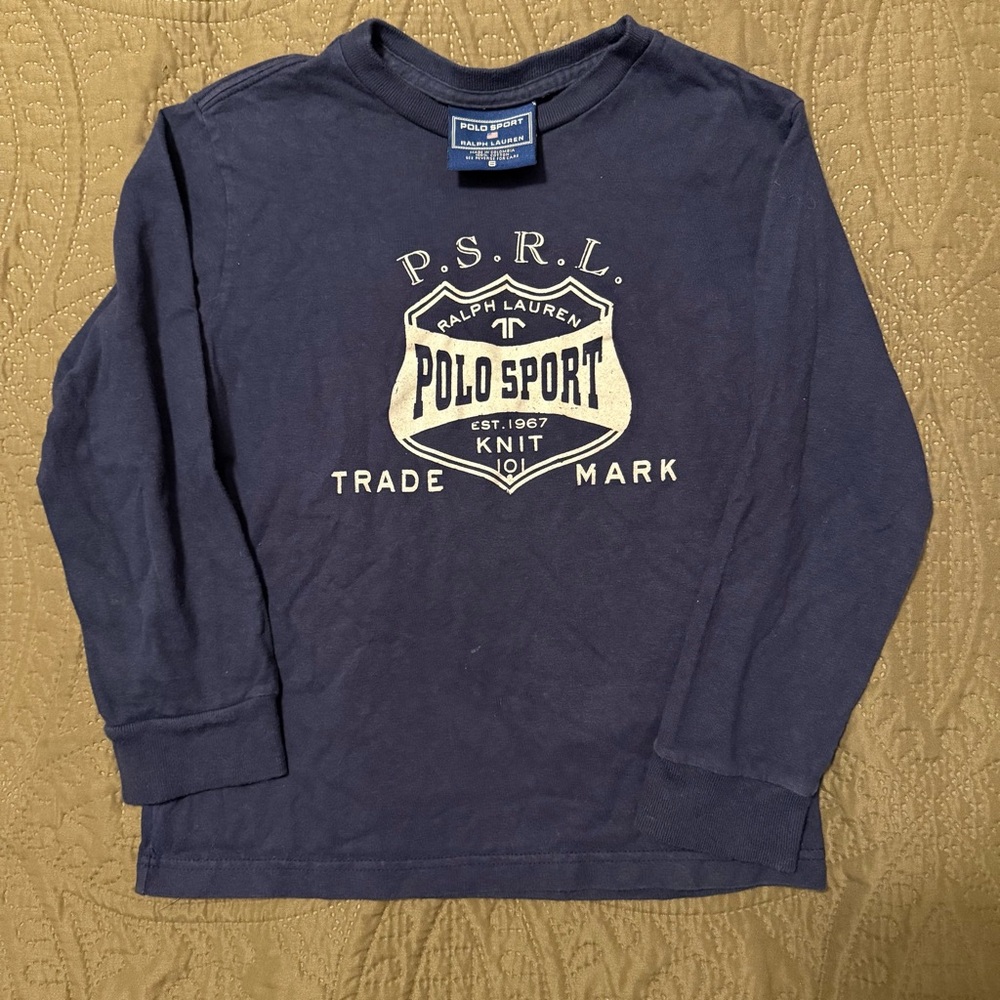 Ralph Lauren Navy Long-Sleeve Polo Sport Graphic Tee
